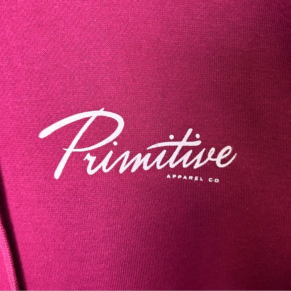 Primitive Skateboarding Maroon Pullover Hoodie Si… - image 3